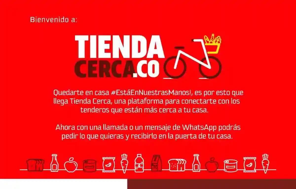 Tienda Cerca welcome screen