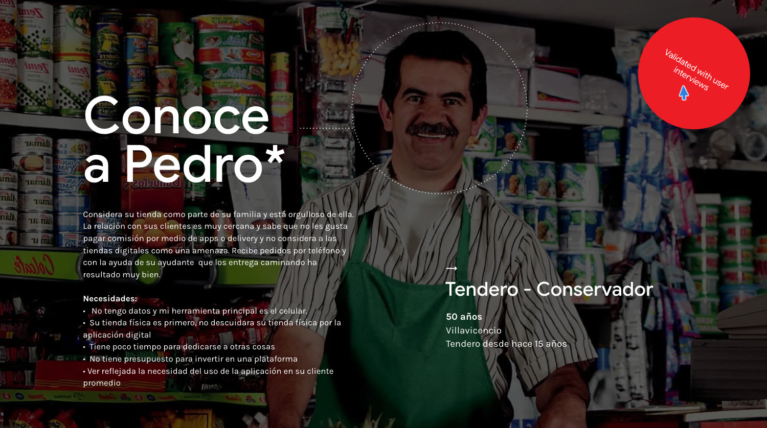 Tendero persona